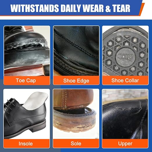 StrongBond Shoe Glue, 100ML Professional Grade Super Glue for Shoes Boots Leather Repairs Permanent, Flexible Waterproof Clear Drying Formula Fast Setting Adhesive for Insoles, Soles, Heels & More