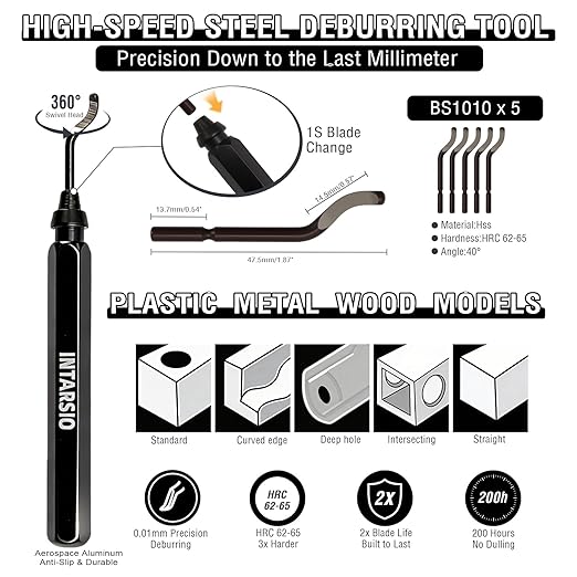 52-in-One 3D Printer Tools Kit, Professional 3D Printer Accessories & Maintenance Set for All FDM/SLA Printers, Deburring Tool, 3D Printer Nozzles, Scrapers, Files Set, PTFE Tube Cutter, Storage Bag