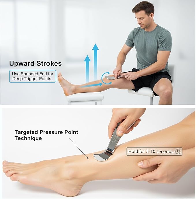 BYYDDIY 304 Stainless Steel Gua Sha Muscle Scraper Tool,Scar Tissue Tool,Physical Therapy Tools,Muscle Scraping Tool,Guasha Massage Scraper,IASTM Tools,Skin Scraping Tool,Soft Tissue Massage Tool