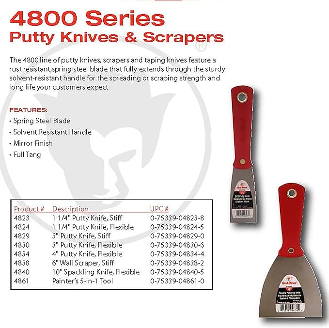 Red Devil 4834 4" 4" Flex Taping Knife