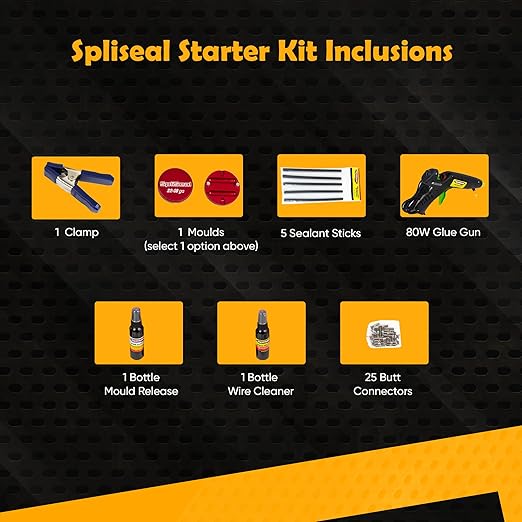 Starter Wiring Sealing Kit - Economical All-in-One Kit with 80W Glue Gun,1 Mould