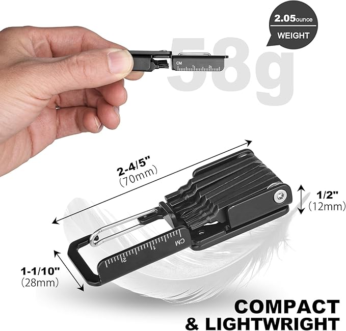 HAUTMEC 14 in 1 Bike Multitool, Mini Bike Repair Tool Kit for Road and Mountain Bikes, Lightweight S2 Stainless Steel Bike Tool With T6/8/10mm Wrenches and Phillips Screwdriver Multitool HT0419-BT