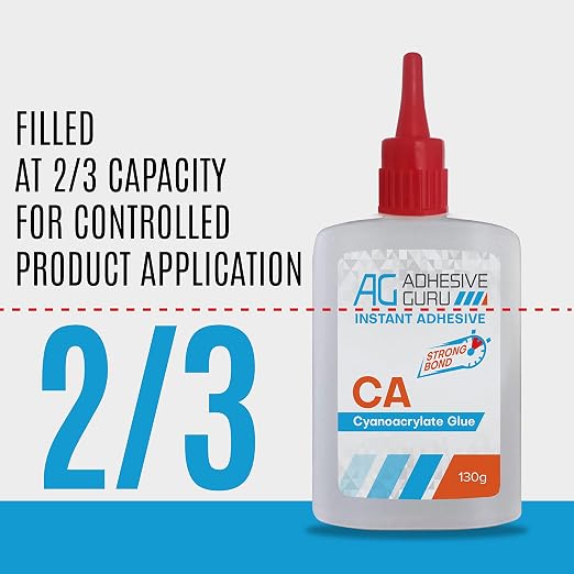 Adhesive Guru CA Glue with Activator Kit (4x4.5 oz + 2x16.9 fl.oz) Professional Cyanoacrylate Adhesive and Super Glue Accelerator for Woodworking with Extra Caps&Microtips, DIY&Craft, Plastic, Repair