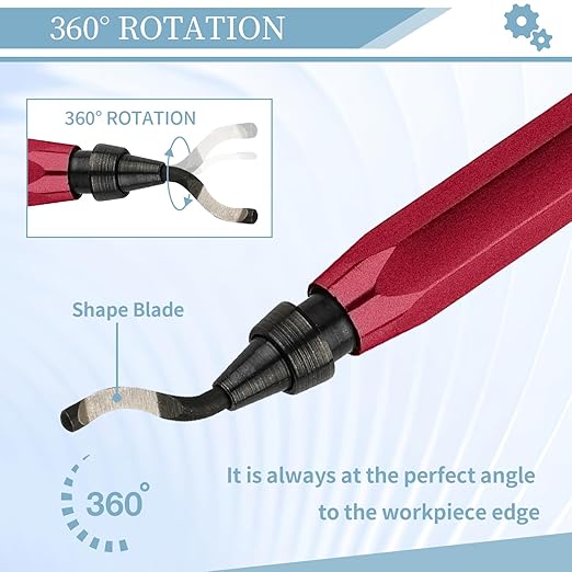 Deburring Tool with 12 HSS Blades, 12 High-Speed Steel Blades for 3D Prints, Metal, PVC & Plastic