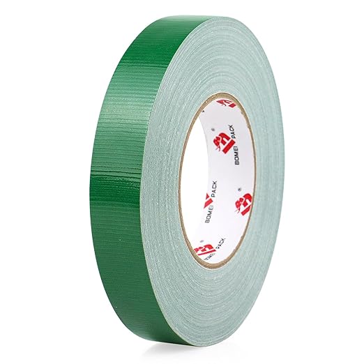 BOMEI PACK Green Duct Tape,1 inch x 60 Yards,Heavy Duty Waterproof Duct Tape,No Residue,Tear by Hand,9 Mil Industrial Grade StrongTape for Repair,Crafts & Home Improvement (Green)