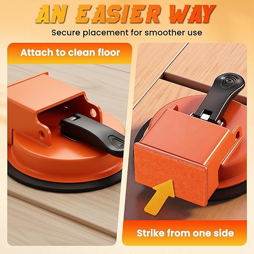 Floor Gap Fixer Tool Laminate Flooring Tools Wood Floor Repair Kit Vacuum Suction Cup Plank Grabber Power Shunting Installation for Flooring Seam Setter Fixing Grabber Leveler(Black)