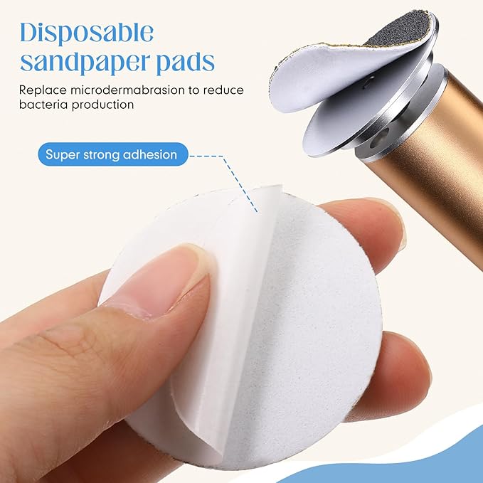 Gisafai 500 Pcs Sanding Replacement Pad Sandpaper Disk for Electric Foot File Callus Remover Tool Black Foot File Disc for Men Women Cracked Heels Dead Skin (60 Grit,80 Grit,100 Grit,180 Grit)