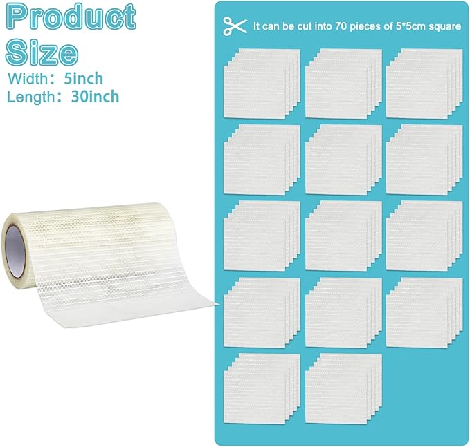Waterproof Repair Tape,Clear Inflatable Patch Repair Kit for Tent Fabric Awning RV Roof Underbelly Tarp Sail and Boat Cover Outdoor Repair Patch
