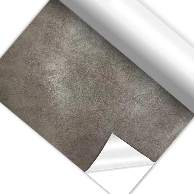 8x47 Inch Leather Repair Tape,Self Adhesive Leather Patches for Furniture,Vinyl Repair Kit for Couches,Bed,Car Seats,Chair (Gray)
