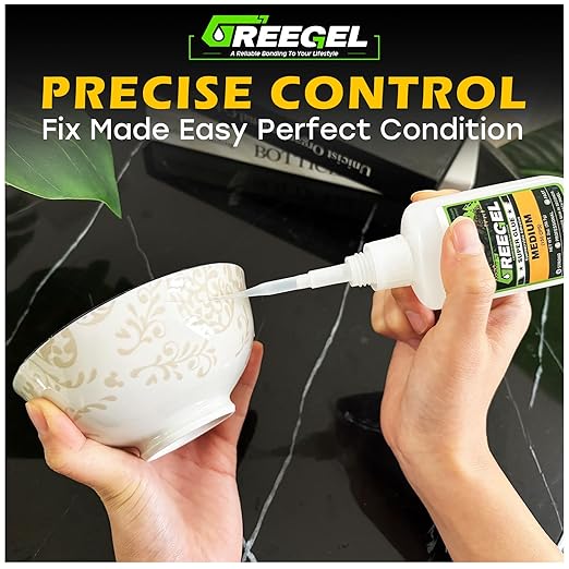 2 Oz Medium Liquid Clear Super Glue + 3g Gel Glue, Cyanoacrylate Adhesive for Woodworking, Ceramic, Plastic, Metal, Shoes, Glass, Crafts & Repairs