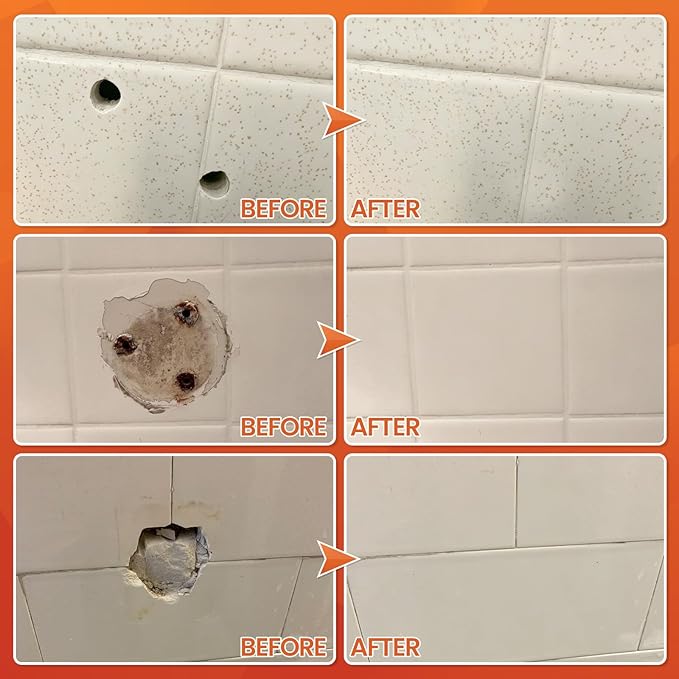 Tile Repair Kit, Ceramic Tile Repair Kit for Chips & Crack (Color Match), Porcelain Tile Chip Repair Kit with Super Strong Adhesion, Floor Tile Crack Repair Filler for Chips, Holes on Ceramic