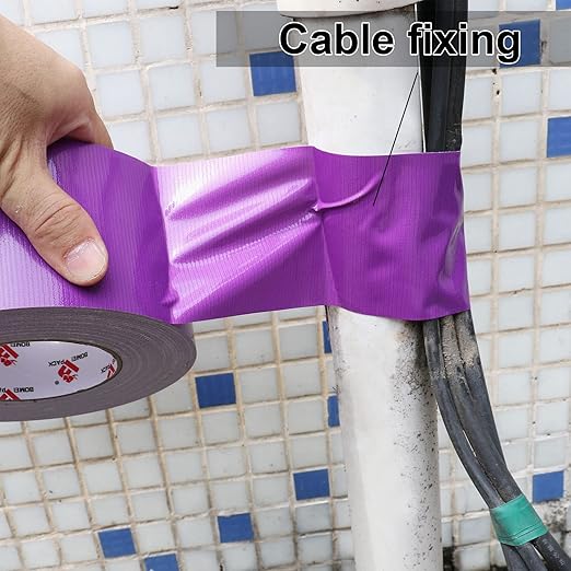 3 Inch Purple Duct Tape Waterproof,Heavy Duty,3 Inch x 60 Yards,9 Mill Thick Industrial Grade Duct Tape Purple,No Residue,Strong,Flexible and All Weather,Professional for Indoor & Outdoor Use