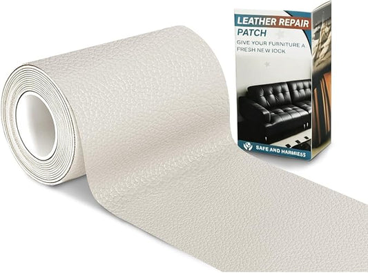 Leather Repair Tape,3.9 x 63 Inches Self Adhesive Leather Repair Patch,Vinyl Leather Repair Kit for Furniture,Couches,Car Seats,Sofas,Office Chairs,Beige