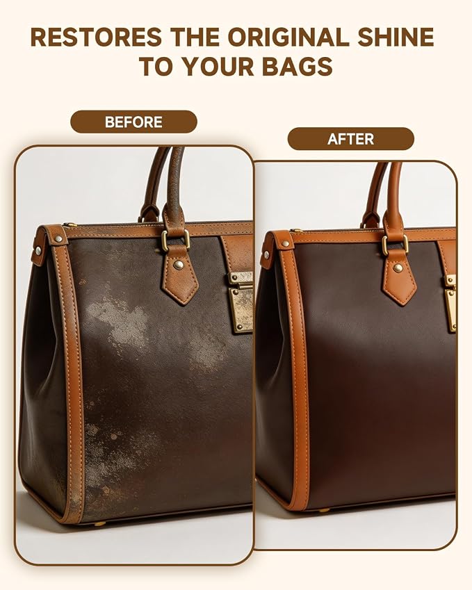 Leather Cleaner Set for Louis Vuitton, Powerful Stain Removal | Eliminate Stains, Oil, and Dirt, Restores Original Shine to Bags, Non-Toxic Formula, Suitable for LV Leathers