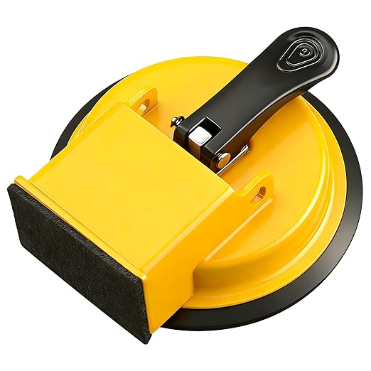 Heavy Duty Floor Gap Fixer Tool, Enhanced Vacuum Suction Cup Flooring Gap Repair Tool Laminate Vinyl Wood Tile Flooring Industrial Iron Plank Grabber Home Renovation DIY Installation (Yellow)