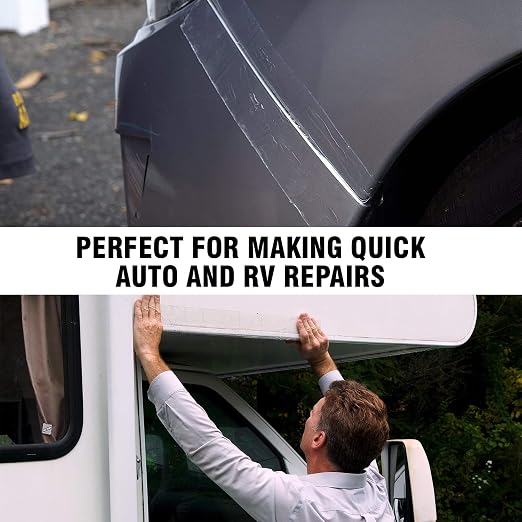 The Original Fix Tape (As Seen On TV), Rubberized Waterproof Adhesive Seal Tape, Patch and Repair Cracks, Pipes, Roof, Boat Leaks (Black, 12 inches x 10 feet)