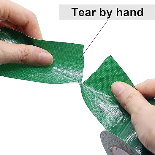BOMEI PACK 2" Green Duct Tape Heavy Duty,2 Inch x 60 Yards,Waterproof and Tear by Hand,Strong Strength,Residue Free,Flexible and All Weather-Value for Repair,Home and Professional Use (Green)