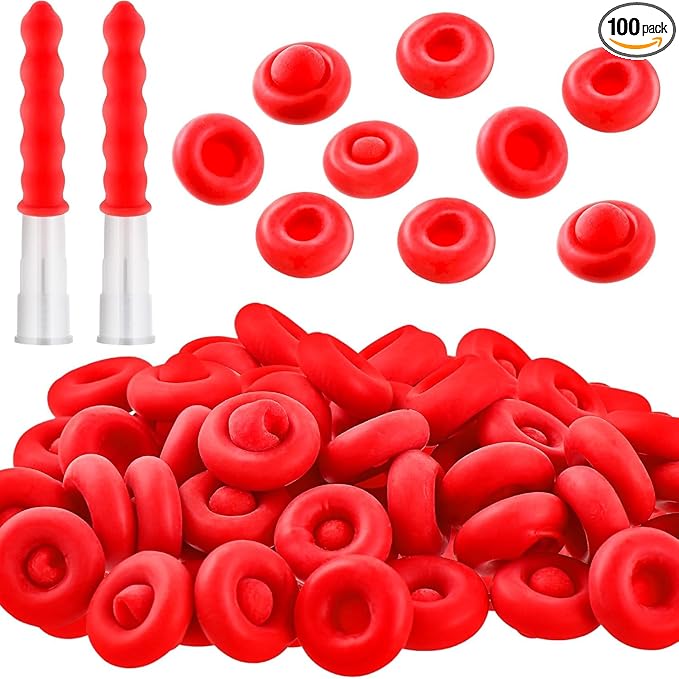 Zonon 100 Pieces Caulk Cap Caulk Saver Finishing Tool Tube Covers Tube Caps for Sealing and Preserving, Red