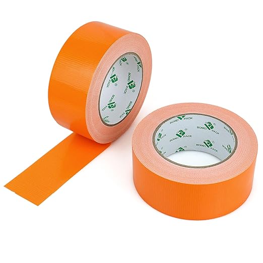 BOMEI PACK Duct Tape Orange, Heavy Duty Strong Industrial Color Duct Tape 9mil x 1.88inch x 30yds for Packing and Repairing
