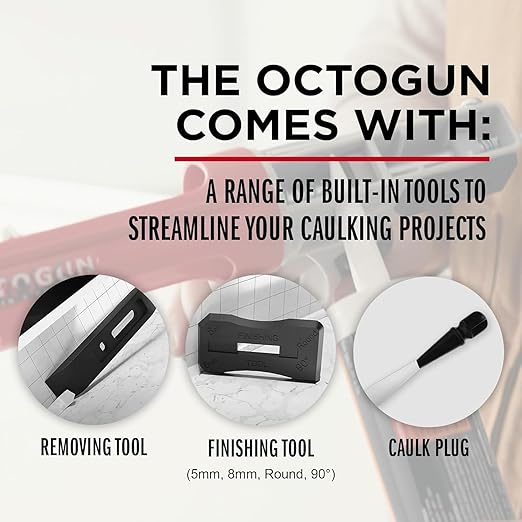 Octogun 930-GTD Caulk Gun by Newborn and Octogun Silicone/Caulk Removal Kit