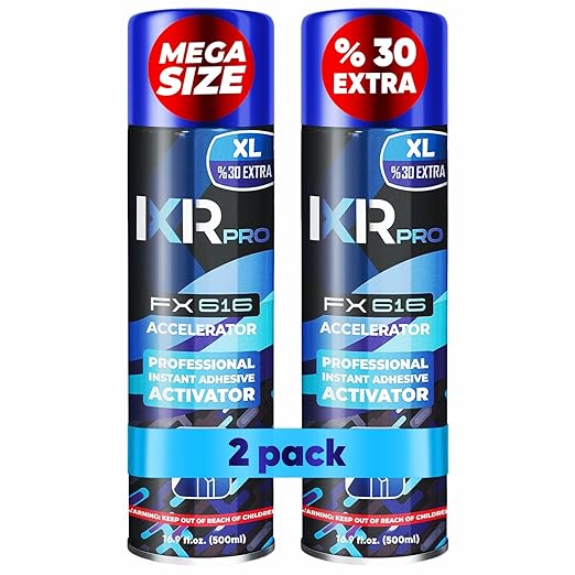 ixirpro CA Glue Activator Spray (2x16.9 oz) – Super Glue Accelerator for Instant Bonding | Fast-Drying Cyanoacrylate Activator for Woodworking, Plastic, Metal, 3D Printing, Guitar, DIY, and Repairs