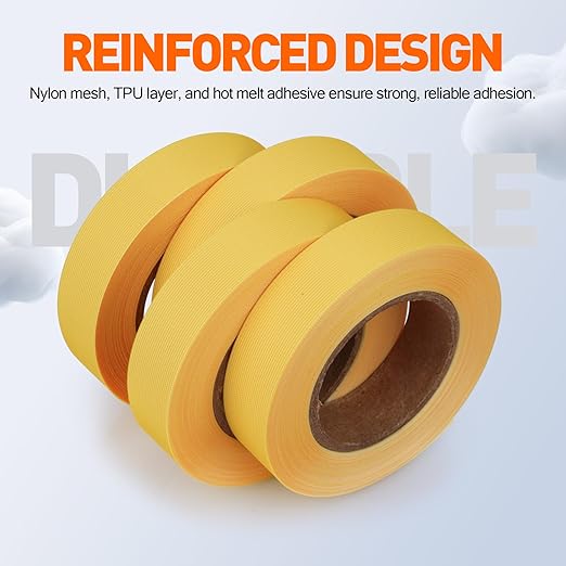 TPU Seam Sealing Tape – Waterproof Heat-Seal Fabric Repair Tape for Tents, Outdoor Gear, and Apparel, 0.79 in x 5.47 yd, Yellow