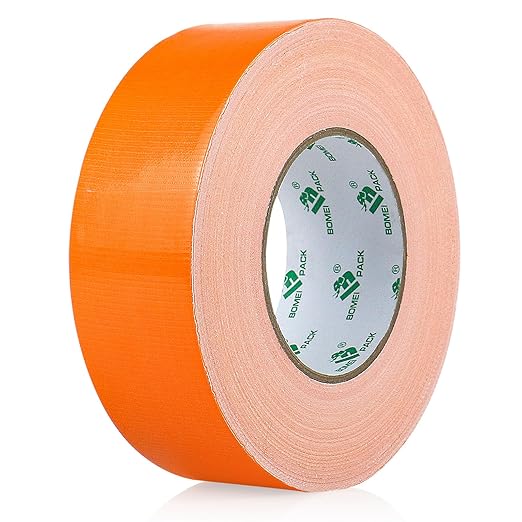 BOMEI PACK Orange Duct Tape, Heavy Duty Strong Waterproof Industrial Color Duct Tape 9.0mil x 1.88inch x 60yds for Packing and Repairing