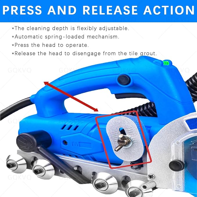 Household Electric Tile Gaps Crevice Cleaning Machine,with 100mm Blade,9000r/min Tile Joint,Floor DIY Regrouting,Tile Grout Remover Machine, for Ceramic Tile Repair and Regrouting