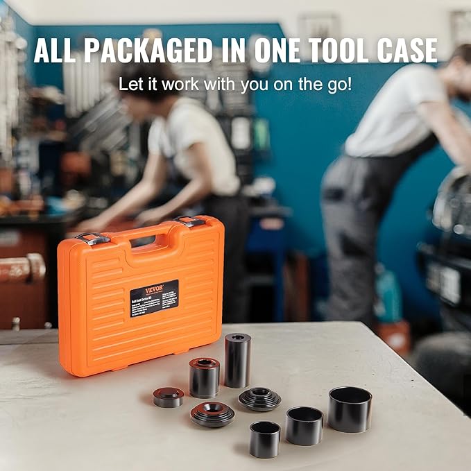 VEVOR Ball Joint Press Kit, 10 pcs Tool Kit, C-Press Ball Joint Remove and Install Tools, for Most 2WD and 4WD Cars, Heavy Duty Ball Joint Repair Kit for Automotive Repairing