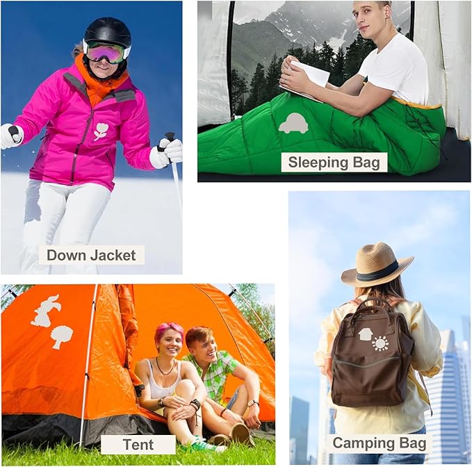 Self-Adhesive Nylon Patches Tent Repair Kit – Outdoor Gear Tenacious Repair Tape, Waterproof Fabric Patches for Clothes, Tent, Down Jacket, Backpack (45pcs, White