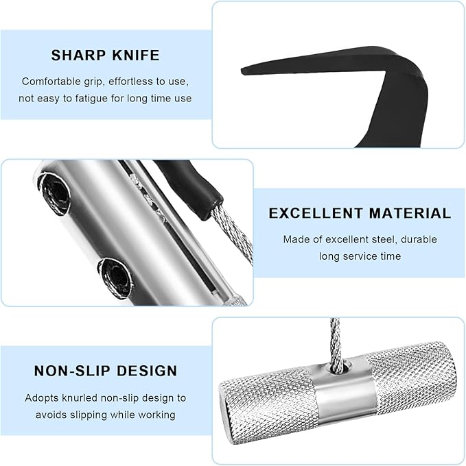 Windshield Removal Tool, Aluminium Alloy Auto Windscreen Replacement Tool with Steel Blade, Professional Window Glass Trim Remover for Sedan Truck SUV, Car Accessories