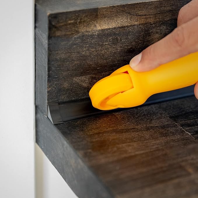 InstaTrim End Caps - 10 Black 3/4" Wide Caulk Strip End Cap Pieces - Trim for Corners - Paintable