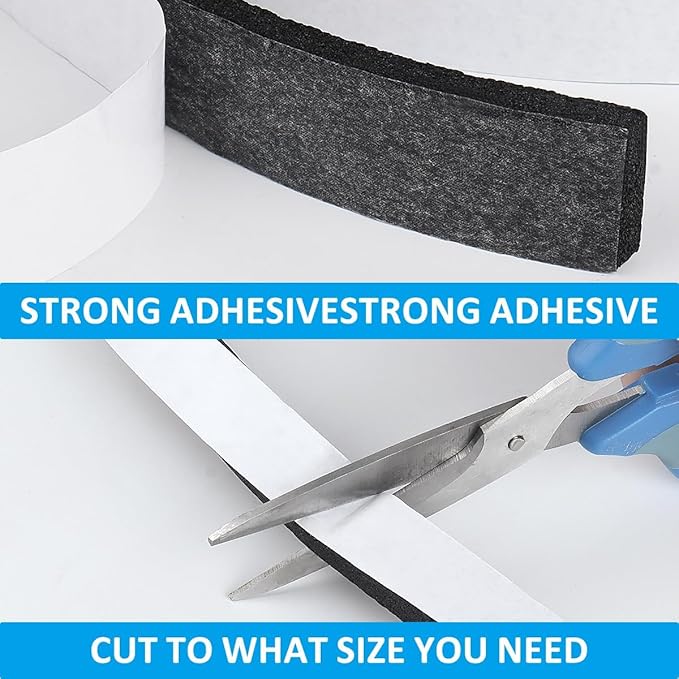 Foam Insulation Tape, 1In x 1/16In x 34.5Ft Weather Stripping Door Seal Strip for Doors and Windows,Sliding Door,Sound Proof Soundproofing Door Seal,Weatherstrip,Air Conditioning Seal Strip