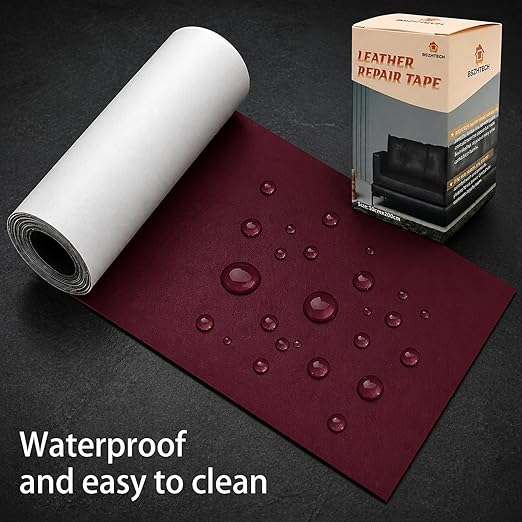 BSZHTECH Leather Repair Tape Self-Adhesive Leather Repair Patch for Couch Furniture Sofas Car Seats Advanced PU Vinyl Leather Repair Kit(Wine Red, 3.9X79 inch)