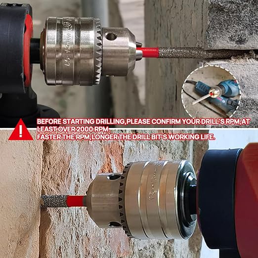 DT-DIATOOL Diamond Mortar Raking Bit for Brick Joints Stone Masonry Granite Diameter 7.2mm, Round Thread Router Bit