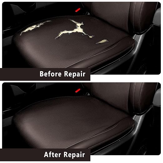 Leather Repair Patch, Breathable Perforated Self Adhesive Repair Patch, Furniture Couch Car Seats Office Chairs Sofa Repair Refurbished Faux Leather Patch (Dark Brown,15.7x23.6 inch)
