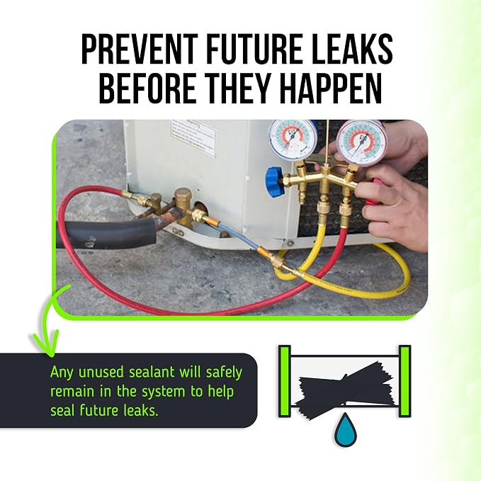 Leak Saver Direct Inject Ultimate 6-Pack | 3-in-1 AC Refrigerant Leak Sealer | with UV Dye & Moisture Remover | for Most HVAC Systems Up to 5 Tons - Professional AC Leak Sealer - AC Stop Leak