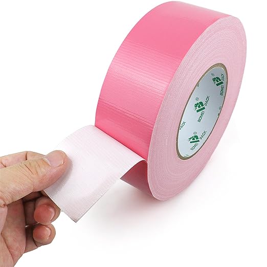 BOMEI PACK Pink Duct Tape, Heavy Duty Strong Waterproof Industrial Color Duct Tape 9.0mil x 1.88inch x 60yds for Packing and Repairing