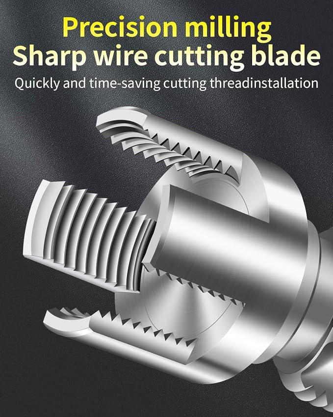 Internal & External Pipe Threading Tool, PVC Pipe Threader, Pipe Threading Tool, 1/2'' 3/4'' Dies Electric Drill Compatible for Home Repair (2PCS) (1/2+3/4)