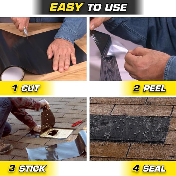 Flex Tape, MAX, Original Thick Flexible Rubberized Waterproof Tape - Seal and Patch Leaks, Works Underwater, Indoor Outdoor - Home RV Roof and Pool Repairs, White, 4 in x 25 ft, Pack of 1
