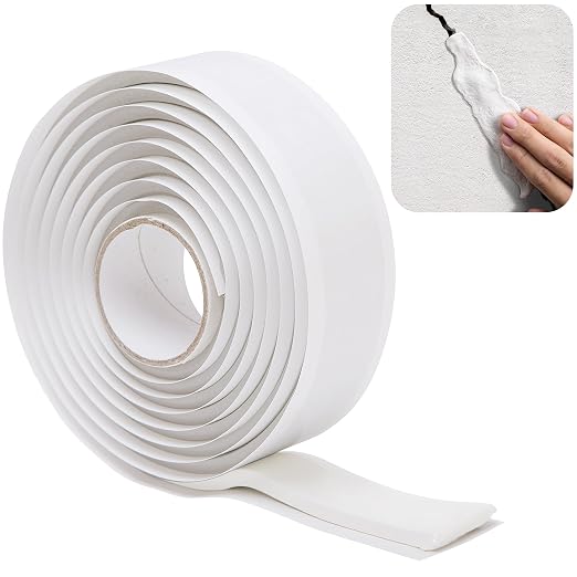 79 x 1 Inches Moldable Silicone Putty, 5mm Thick Waterproof Butyl Seal Putty Tape, White Insulating Duct Seal Puttys Tape for Pipe Gap Wall Repair