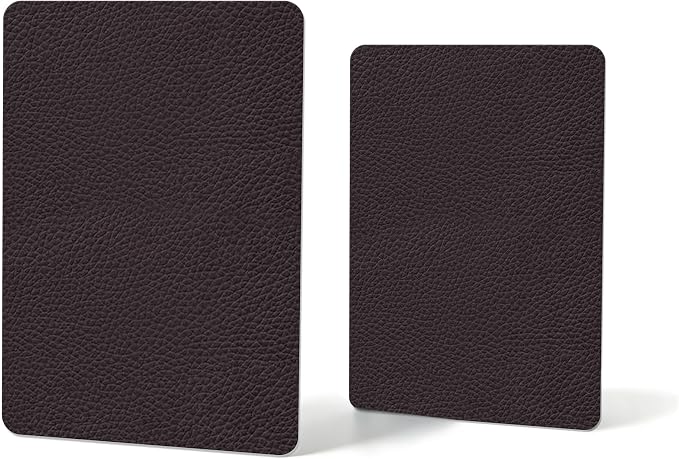 Self Adhesive Leather Repair Patch,8x12 inch Vinyl Repair Kit,Leather Repair Kit for Furniture,Car Seat,Couch,Office Chair,2 Pcs Coffee