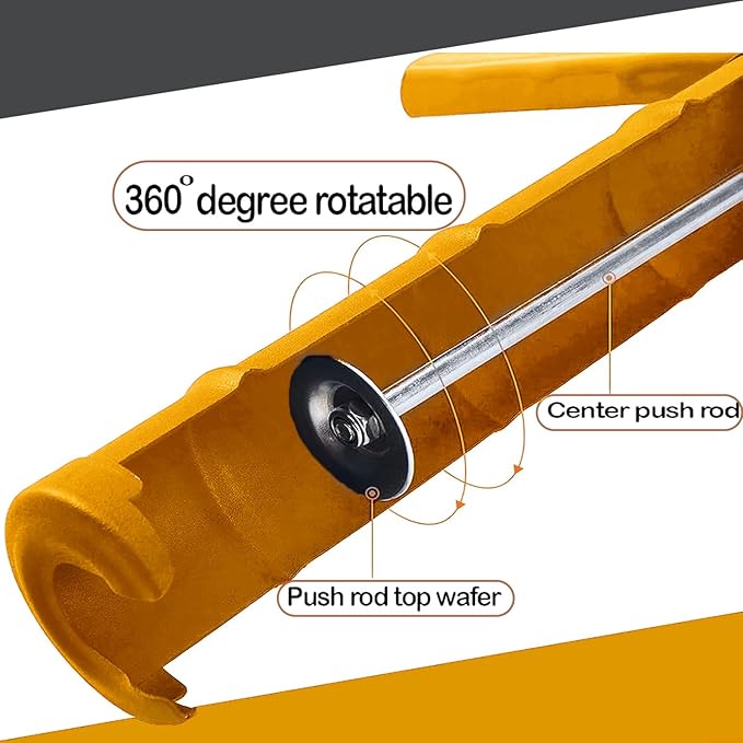 ADAK - Professional Caulking Gun, 10:1 Thrust Ratio, Caulking Gun No Drip, Hand Tool for Silicone & Sealant Application, Smooth Pressure Caulk Gun, Caulking Gun Tool (Yellow)