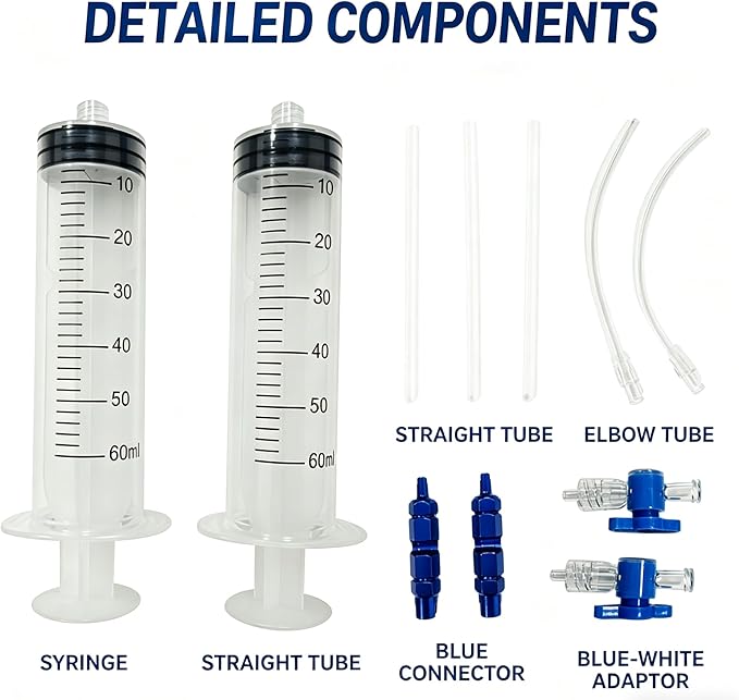 2PCS Tubeless Sealant Injector, 150ml Tire Sealant Injector for Tubeless, and a Valve Core Remover Tool