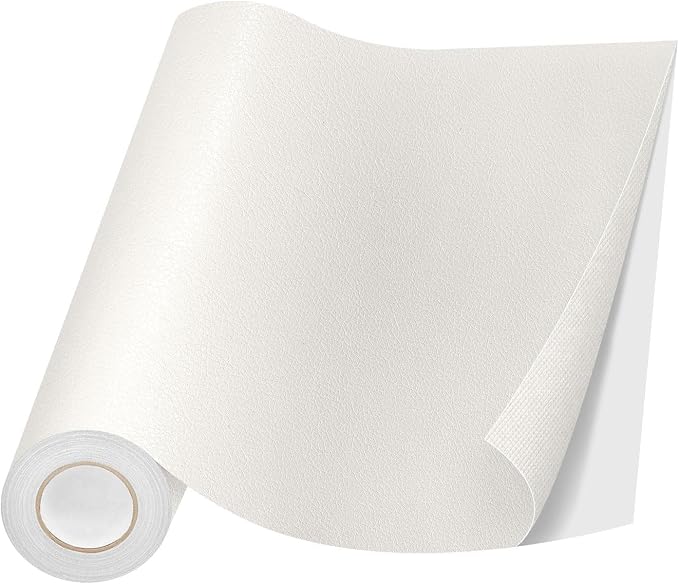 Lifeshoon Leather Repair Patch, 35X79 Inch Self Adhesive Leather Repair, Large Vinyl Patch Tape for Couches, Furniture, Car Seats, Cabinets, Wall, Handbags （35X79 Inch, White）