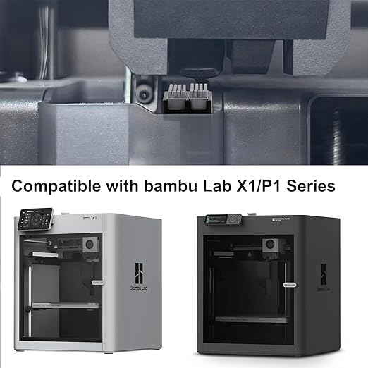 Brush PX with 4 Extra Silicone Brush, Nozzle Wiper for Bambu-Lab P1P/P1S/X1/X1C/X1E 3D Printers, Heatbed Mounted Silicone Brush Wiper, Nozzle Cleaning Tool Kit