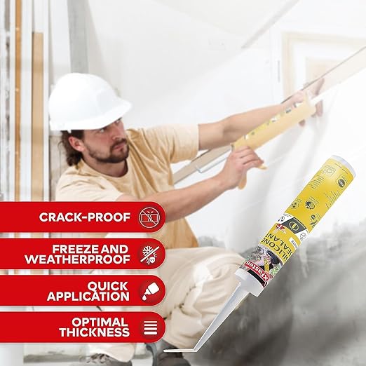 XFasten White Silicone Caulk 10.1oz (8-Pack, 80.8oz Total) Odorless 100% Silicone Waterproof Sealant for RV Caulking Exterior, Aquarium Silicone, Bathtub Caulk, Window | Outdoor Caulking Weatherproof