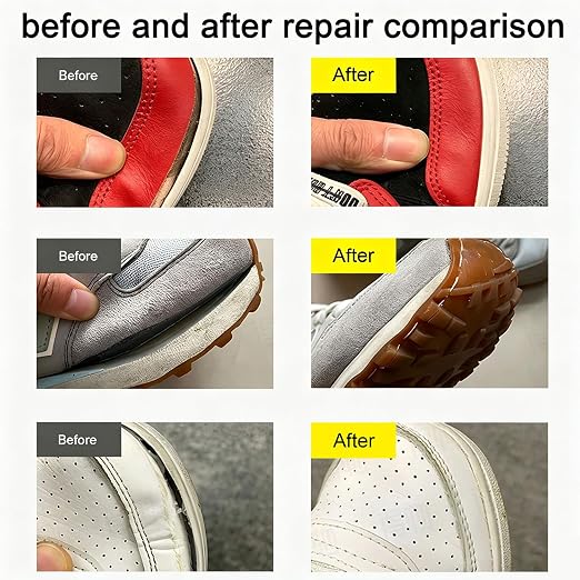 Shoe Glue Sole Repair, Shoe Glues Heavy Duty, Clear, Waterproof, High Strength, Dries in 3 Hrs| Strong Shoe Glue Repair Adhesive for Soles, Heels, Sneakers, Leather Shoes, Boots, Sandals
