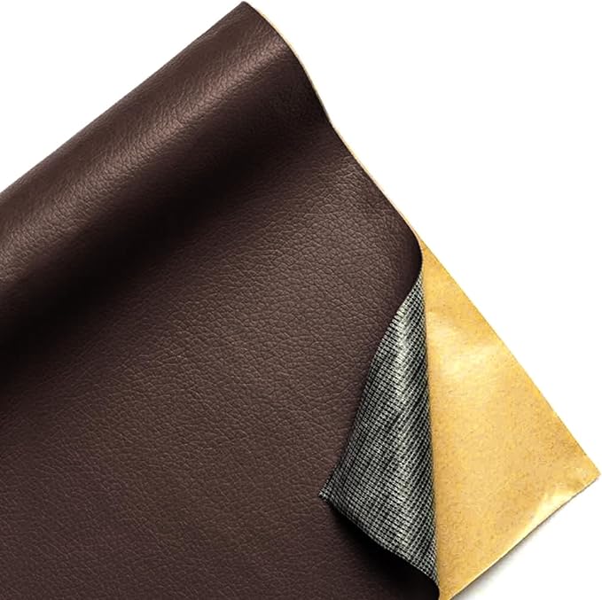 Leather Repair Patch,19.7 × 54 inch Self Adhesive Leather Repair Tape,DIY Large Vinyl PU Patches for Furniture,Couch,Sofa,Car Seats,Office(Brown)