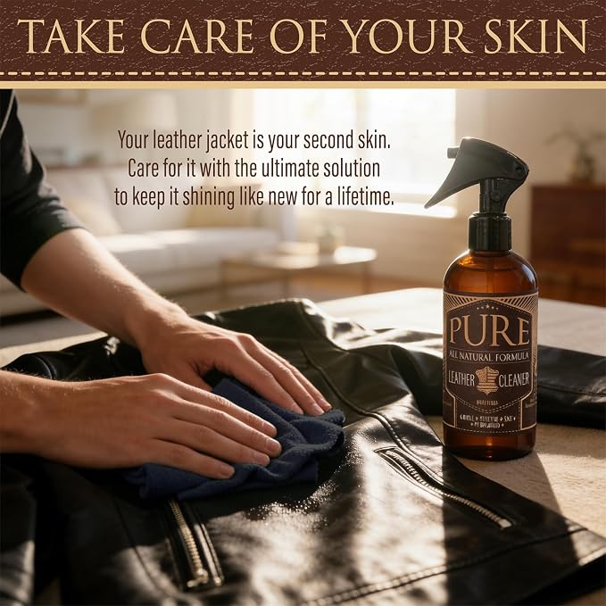 Shop Square Pure Beeswax Leather Care Kit - Natural Cleaner, Conditioner & Detailer for Jackets, Boots, Handbags & Designer Leather - Tea Tree + Beef Tallow Formula - Made in USA